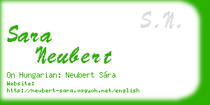 sara neubert business card